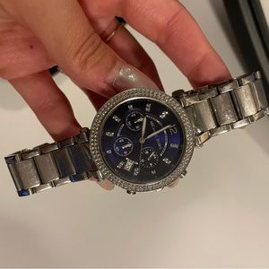 Michael Kors Deep Blue Face Pave Watch